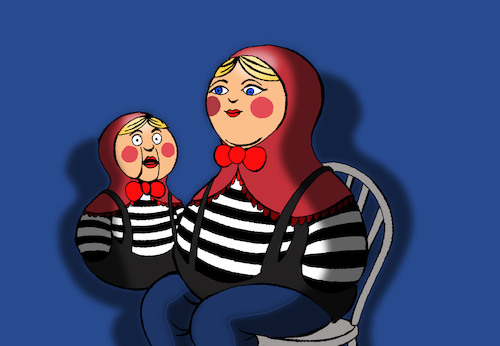 Cartoon: Ventriloquist... (medium) by berk-olgun tagged ventriloquist