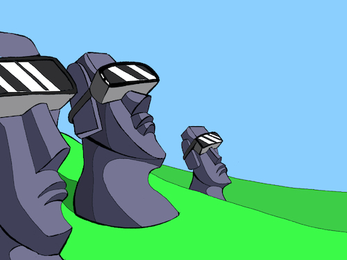 Cartoon: Virtual Reality... (medium) by berk-olgun tagged virtual,reality