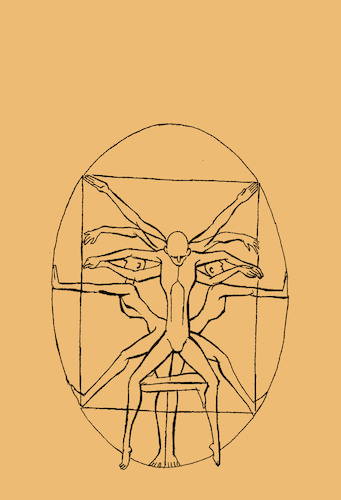 Cartoon: Vitruvian Face... (medium) by berk-olgun tagged vitruvian,face