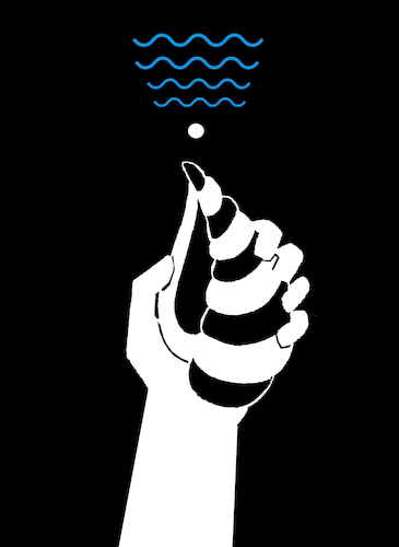 Cartoon: Wave... (medium) by berk-olgun tagged seashell