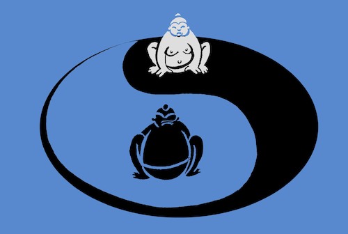 Cartoon: Yin Yang... (medium) by berk-olgun tagged yin,yang