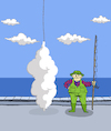 Cartoon: Catching The Cloud... (small) by berk-olgun tagged catching,the,cloud