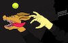 Cartoon: Dog Hand Puppet.. (small) by berk-olgun tagged dog,hand,puppet