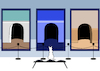 Cartoon: Exhibition... (small) by berk-olgun tagged exhibition