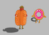 Cartoon: Hotdog vs Donut.... (small) by berk-olgun tagged hotdog,vs,donut