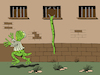 Cartoon: Lizard Jail... (small) by berk-olgun tagged lizard,jail