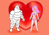 Cartoon: Michelin Mascot in Love... (small) by berk-olgun tagged michelin,mascot