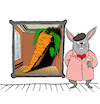 Cartoon: Rabbit Magritte... (small) by berk-olgun tagged listening,room