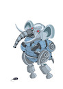 Cartoon: Robot Elephant... (small) by berk-olgun tagged robot,elephant