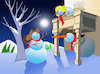 Cartoon: Snowman de Bergerac... (small) by berk-olgun tagged snowman,de,bergerac