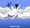 Cartoon: Stage Diving... (small) by berk-olgun tagged stage,diving