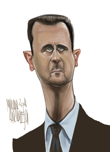 Cartoon: Bashar Al Assad (medium) by Marian Avramescu tagged mmmmmmmmmmmmm