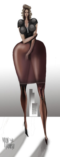 Cartoon: city (medium) by Marian Avramescu tagged mmmmmmmm