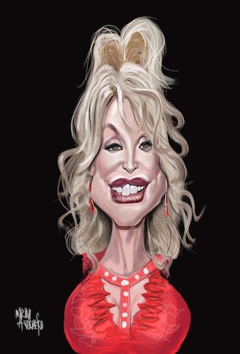 Cartoon: DOLLY PARTON (medium) by Marian Avramescu tagged mmmm