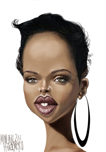 Cartoon: RHIANA (medium) by Marian Avramescu tagged mmmmmmmm