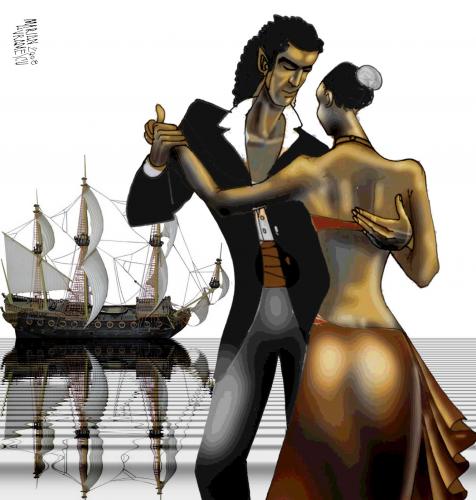 Cartoon: tango (medium) by Marian Avramescu tagged mav