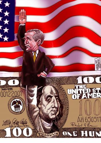 Cartoon: USA (medium) by Marian Avramescu tagged manipulare