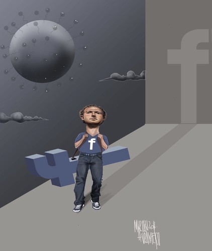 Cartoon: zuckerbook (medium) by Marian Avramescu tagged mmmmmmmmmmmm