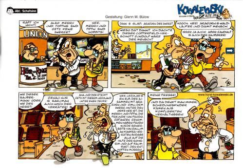 Cartoon: Kowalewski Herr der Ringe (medium) by Glenn M Bülow tagged movie,multiplex,popkorn,peterjackson,kino,herrderringe,ruhrgebiet