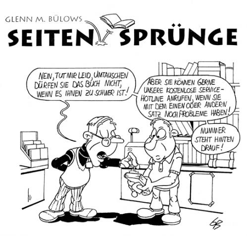 Cartoon: Seitensprünge Service (medium) by Glenn M Bülow tagged analphabeth,schule,lesen,bestseller,bücher