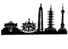 Cartoon: Skyline Shanghai (small) by Glenn M Bülow tagged sights,sightseeing,monument,skyline,city,travel,shanghai,china,reisen,tourismus