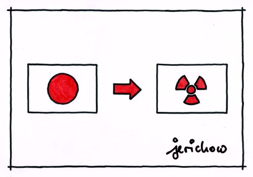 Cartoon: Land der aufgehenden Sonne (medium) by jerichow tagged alternativenergien,energiepolitik,lobbiismus,ignoranz,endlager,laufzeitenverlängerung,atomausstieg,millisiewert,verstrahlt,radioaktivität,supergau,atomkatastrophe,japan,fukushima,atomkraft,atom,satire,atom,atomkraft,fukushima,japan,atomkatastrophe,supergau,radioaktivität,verstrahlt,atomausstieg,laufzeitenverlängerung,ignoranz,lobbiismus,energiepolitik,alternativenergien,endlager