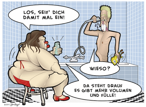 Cartoon: Zahnsinn im Bad (medium) by Snägels tagged zahnsinn