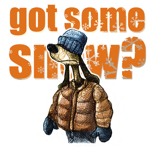Cartoon: got some snow? (medium) by jenapaul tagged dog,snow,humor,winter