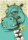 Cartoon: aunt hippo (small) by jenapaul tagged hippo,aunt