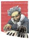Cartoon: beethoven (small) by jenapaul tagged beethoven,music,classical,composer