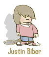 Cartoon: justin biber (small) by jenapaul tagged beaver fun justin bieber music