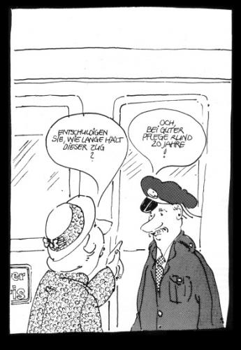 Cartoon: Auskunft (medium) by Kala tagged auskunft,schaffner,zug
