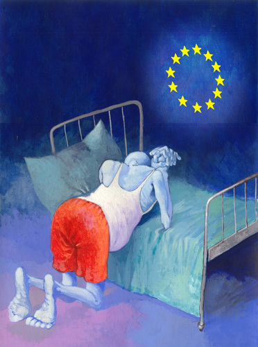 Cartoon: The Follower (medium) by Wiejacki tagged europe,union