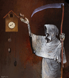 Cartoon: It is Time (small) by Wiejacki tagged life death time clock health bird