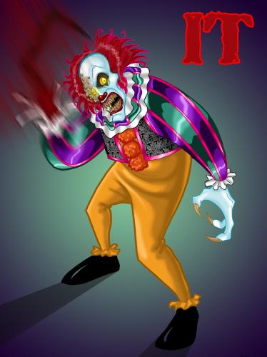 Cartoon: Pennywise (medium) by Jo-Rel tagged pennywise