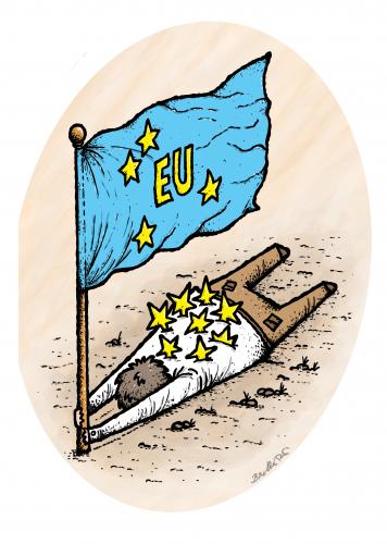 Cartoon: Flag of EU (medium) by svitalsky tagged flag,eu,stars,svitalsky,cartoon