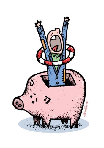 Cartoon: FProblem with money (medium) by svitalsky tagged money,piggybank,svitalsky,help