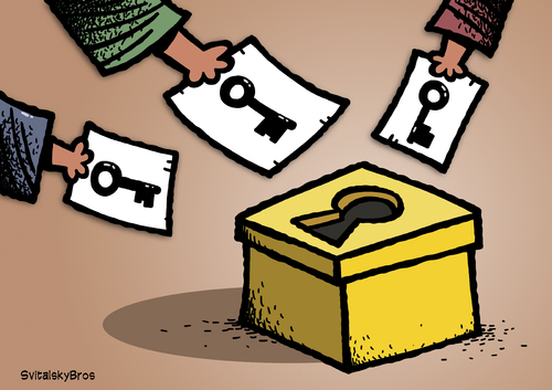 Cartoon: Vote is key to elections (medium) by svitalsky tagged democracy,election,egypt,arab,spring,vote,voting,tunis,people,islam,money,army,fight,future,cartoon,svitalsky,svitalskybros,freedom,freiheit,demokratie,wahl,araber,illustration,color,key,schlussel,demokratie,wahlen,wahl