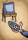 Cartoon: Football TV nation (small) by svitalsky tagged fußball,football,ball,wm,world,championship,television,tv,control,hand,cartoon,svitalsky,svitalskybros