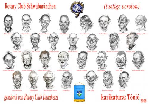 Cartoon: caricature order after photo (medium) by Tonio tagged caricature,order,after,photo,tableau,rotary,club
