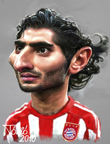 Cartoon: Hamit Altintop (medium) by Tonio tagged türkey,turk,török,fussball,karikatur,münchen,nationalmanschaft,football,soccer,international,kariakturen,fußball,sport