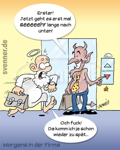 Cartoon: Morgens in der Firma (medium) by svenner tagged work,arbeit,firma