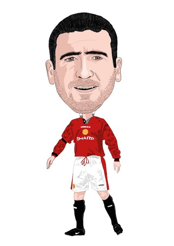 Cartoon: Cantona Man United (medium) by Vandersart tagged manchester,united,cartoons,caricatures