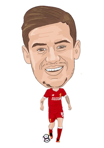 Cartoon: Coutinho cartoon (medium) by Vandersart tagged liverpool,cartoon