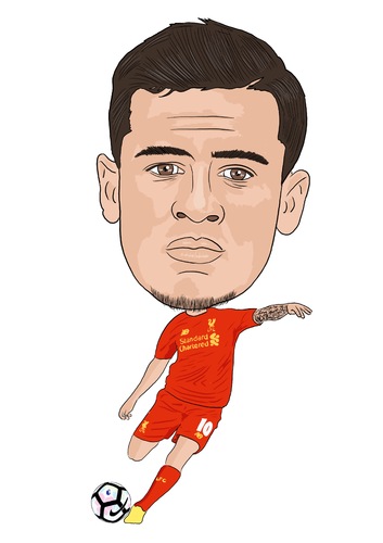 Cartoon: Coutinho Liverpool (medium) by Vandersart tagged liverpool,cartoons,caricatures