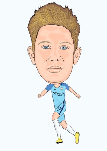 Cartoon: De Bruyne Man City (medium) by Vandersart tagged man,city,cartoons,caricatures