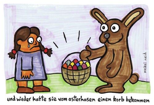 Cartoon: korb vom hasen (medium) by meikel neid tagged ostern,hase,korb,eier,suche