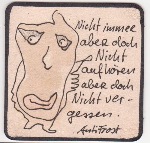 Cartoon: artbezogen  artkrank  mittellos (medium) by ANTIFROSTBERN tagged umgänglich,spruchbezogen,mittellos