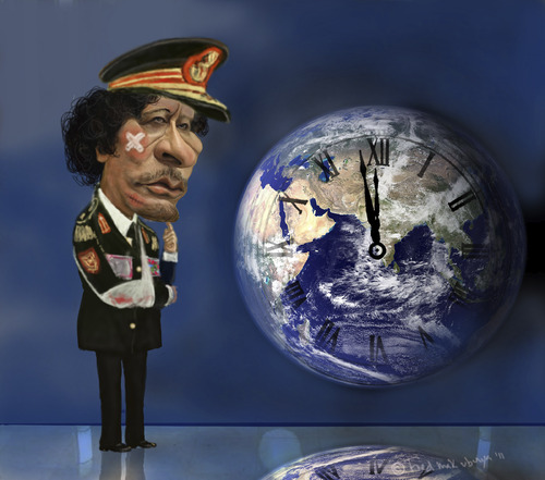 Cartoon: Gadaffi (medium) by Fred Makubuya tagged africa,north,leaders,arab,libya,gadaffi