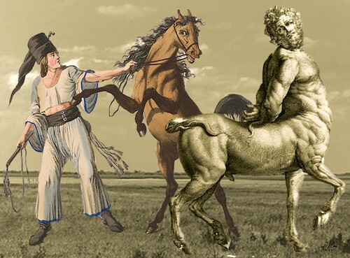 Cartoon: Centaur adventure (medium) by zu tagged centaur,love,horse